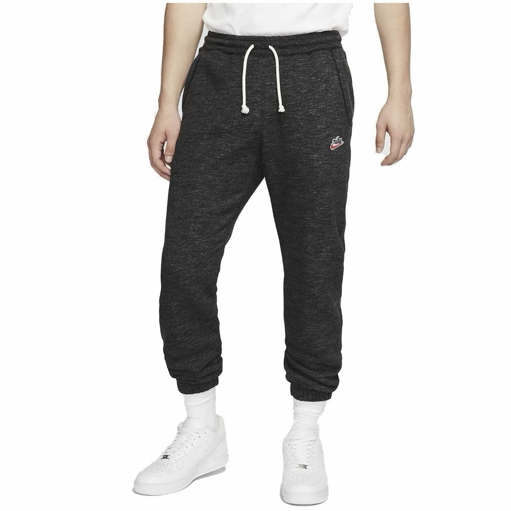 Nike Jogger Sweatpants Mens L Charcoal Gray Heritage French Terry CJ5455-011